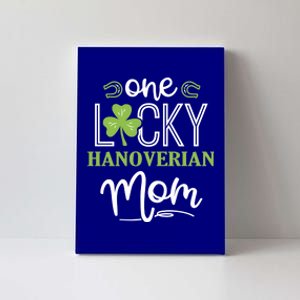 One Lucky Hanoverian Horse Mom Irish Horseback Riding Cool Gift Canvas