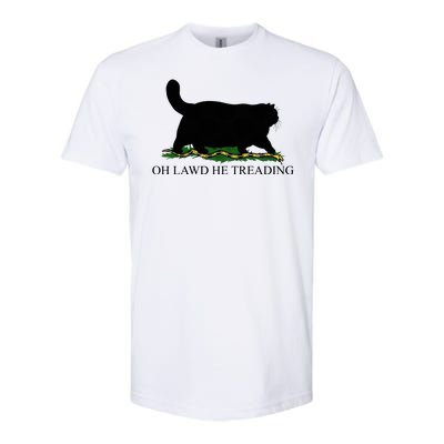 Oh Lawd He Treading Funny Cat Softstyle® CVC T-Shirt