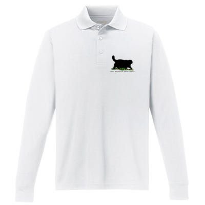 Oh Lawd He Treading Funny Cat Performance Long Sleeve Polo