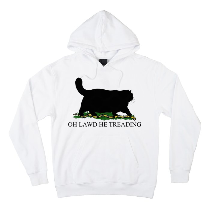 Oh Lawd He Treading Funny Cat Hoodie