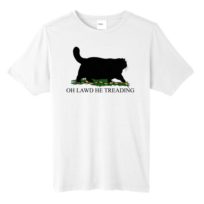 Oh Lawd He Treading Funny Cat Tall Fusion ChromaSoft Performance T-Shirt