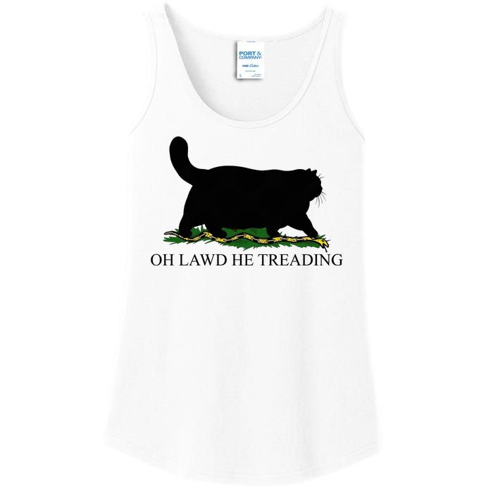 Oh Lawd He Treading Funny Cat Ladies Essential Tank