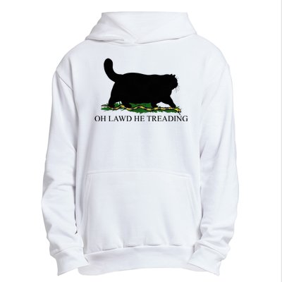 Oh Lawd He Treading Funny Cat Urban Pullover Hoodie