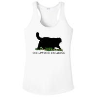 Oh Lawd He Treading Funny Cat Ladies PosiCharge Competitor Racerback Tank