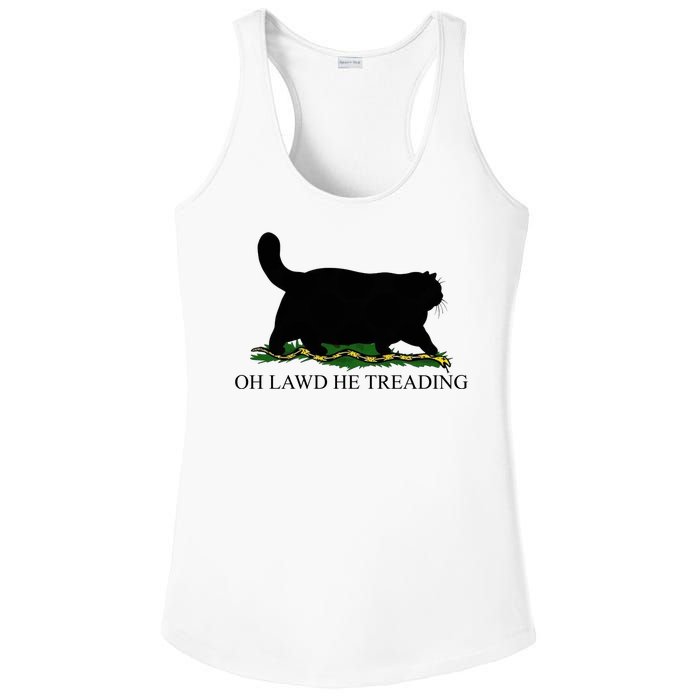 Oh Lawd He Treading Funny Cat Ladies PosiCharge Competitor Racerback Tank