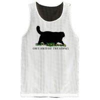 Oh Lawd He Treading Funny Cat Mesh Reversible Basketball Jersey Tank