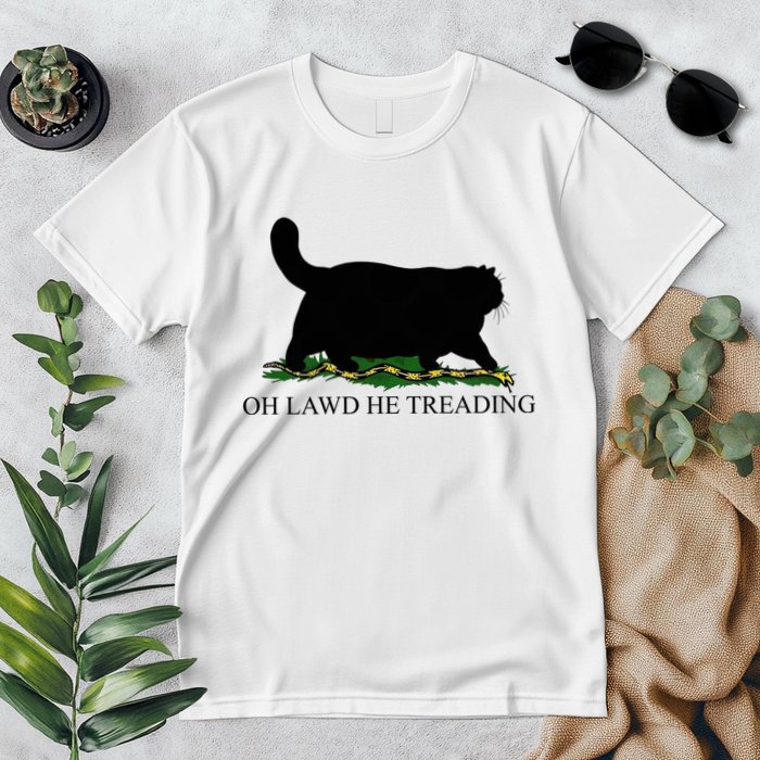 Oh Lawd He Treading Funny Cat Premium T-Shirt
