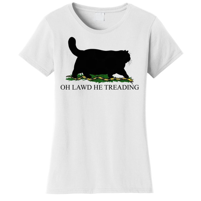 Oh Lawd He Treading Funny Cat Women's T-Shirt