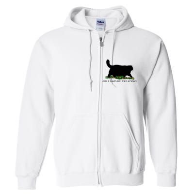 Oh Lawd He Treading Funny Cat Full Zip Hoodie