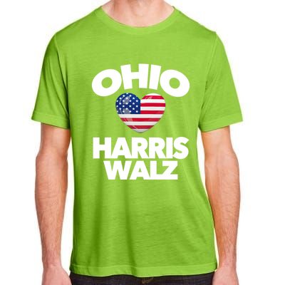 Ohio Loves Harris Walz America Us Columbus Cleveland Oh Gift Adult ChromaSoft Performance T-Shirt