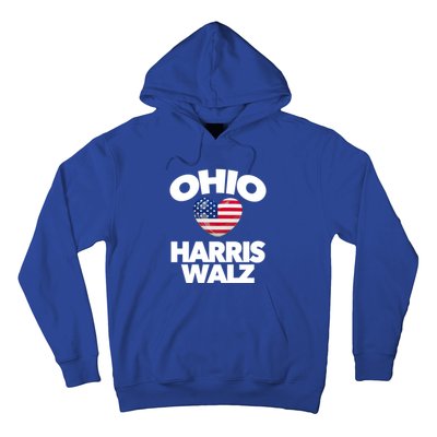 Ohio Loves Harris Walz America Us Columbus Cleveland Oh Gift Hoodie