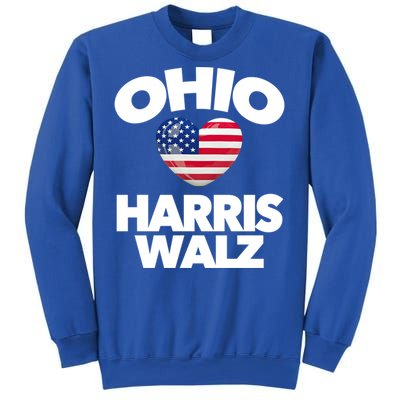 Ohio Loves Harris Walz America Us Columbus Cleveland Oh Gift Sweatshirt