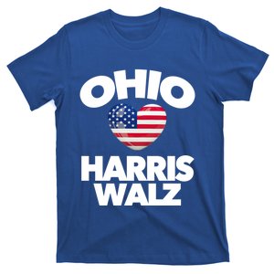 Ohio Loves Harris Walz America Us Columbus Cleveland Oh Gift T-Shirt