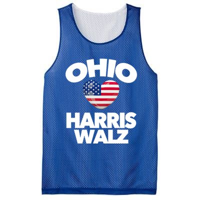 Ohio Loves Harris Walz America Us Columbus Cleveland Oh Gift Mesh Reversible Basketball Jersey Tank