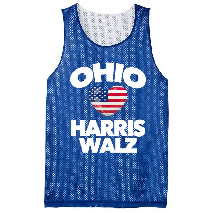 Ohio Loves Harris Walz America Us Columbus Cleveland Oh Gift Mesh Reversible Basketball Jersey Tank