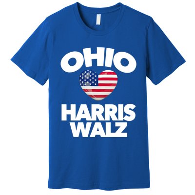 Ohio Loves Harris Walz America Us Columbus Cleveland Oh Gift Premium T-Shirt