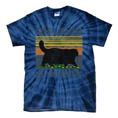 Oh Lawd He Treading Gift Tie-Dye T-Shirt