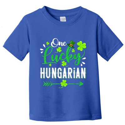 One Lucky Hungarian Shamrock Leprechaun Hat St Patricks Day Toddler T-Shirt