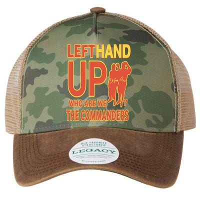 Official Left Hand Up Who Are We The Commanders Legacy Tie Dye Trucker Hat