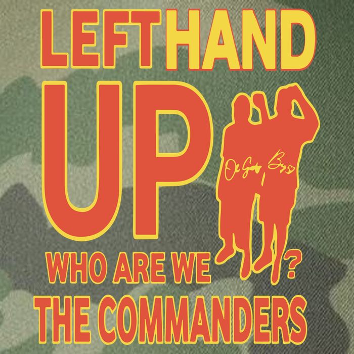 Official Left Hand Up Who Are We The Commanders Legacy Tie Dye Trucker Hat