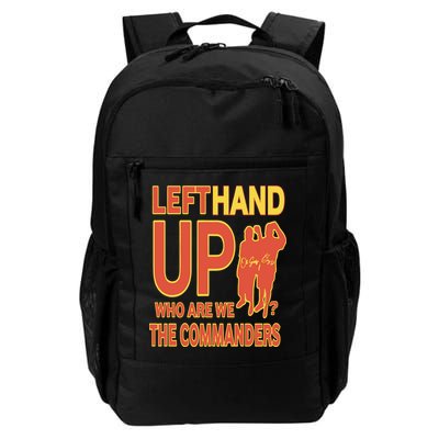 Official Left Hand Up Who Are We The Commanders Backpack