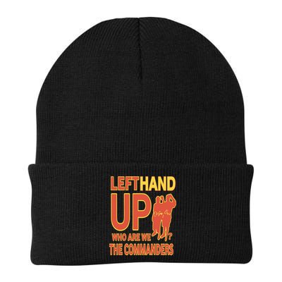 Official Left Hand Up Who Are We The Commanders Beanie