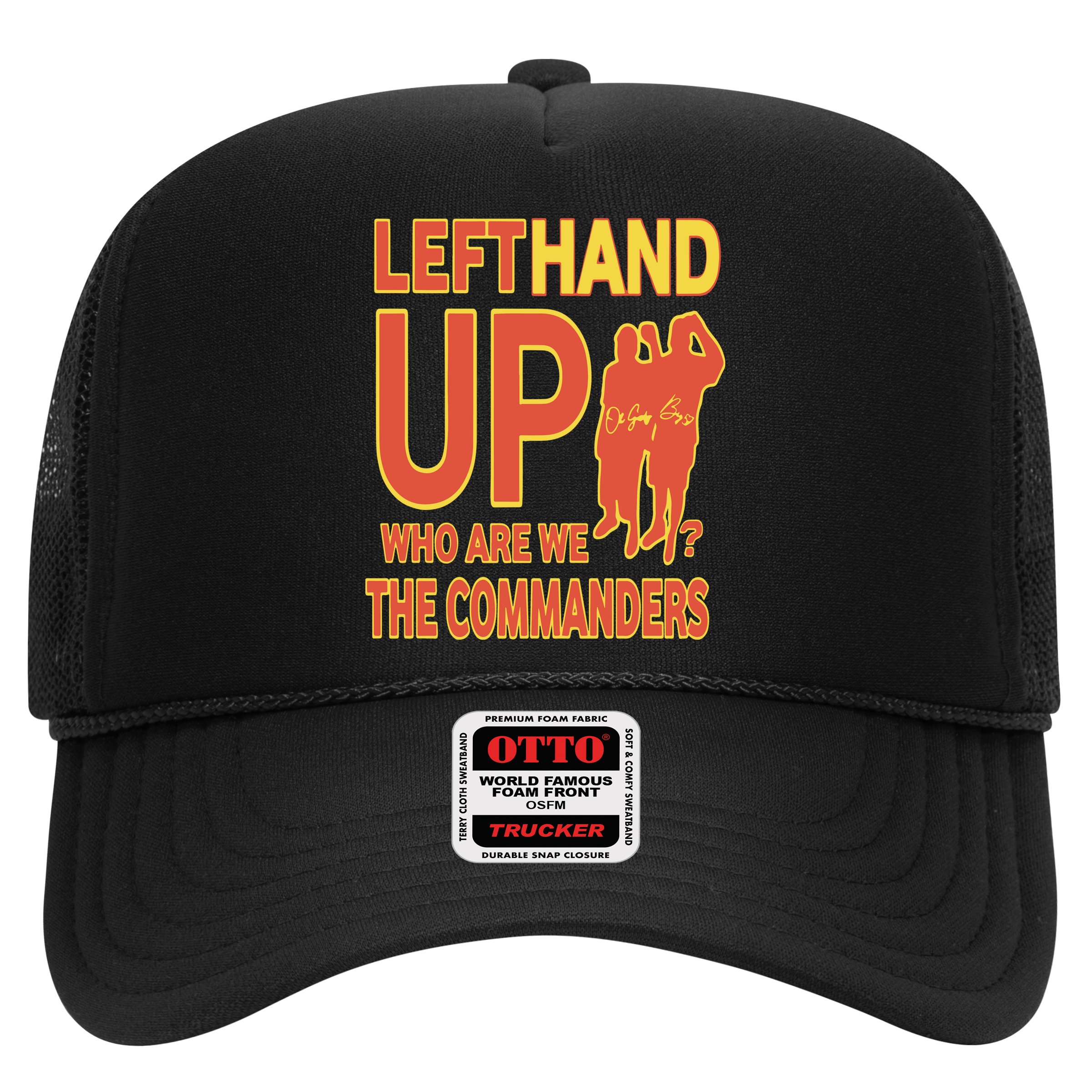 Official Left Hand Up Who Are We The Commanders Hat