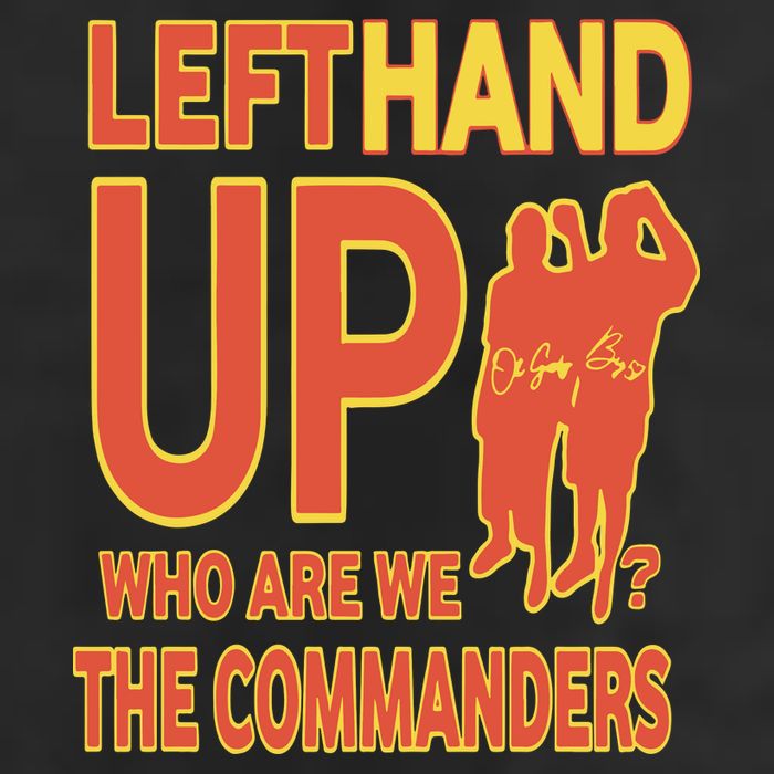 Official Left Hand Up Who Are We The Commanders Hat