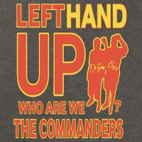 Official Left Hand Up Who Are We The Commanders Cotton Canvas Backpack