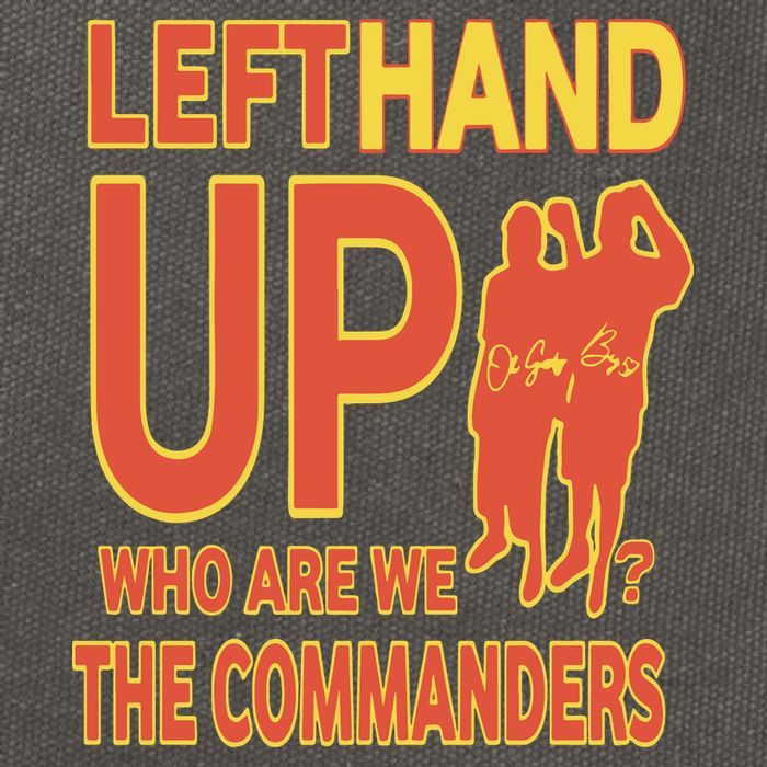 Official Left Hand Up Who Are We The Commanders Cotton Canvas Backpack