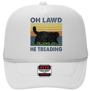 Oh Lawd He Treading High Crown Mesh Back Trucker Hat