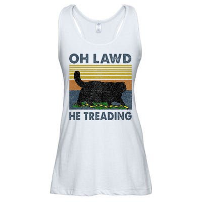 Oh Lawd He Treading Ladies Essential Flowy Tank