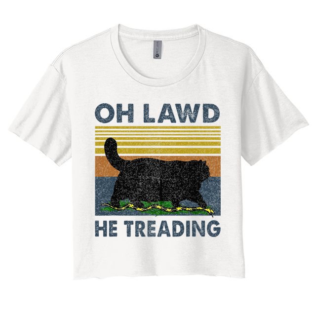 Oh Lawd He Treading Crop Top
