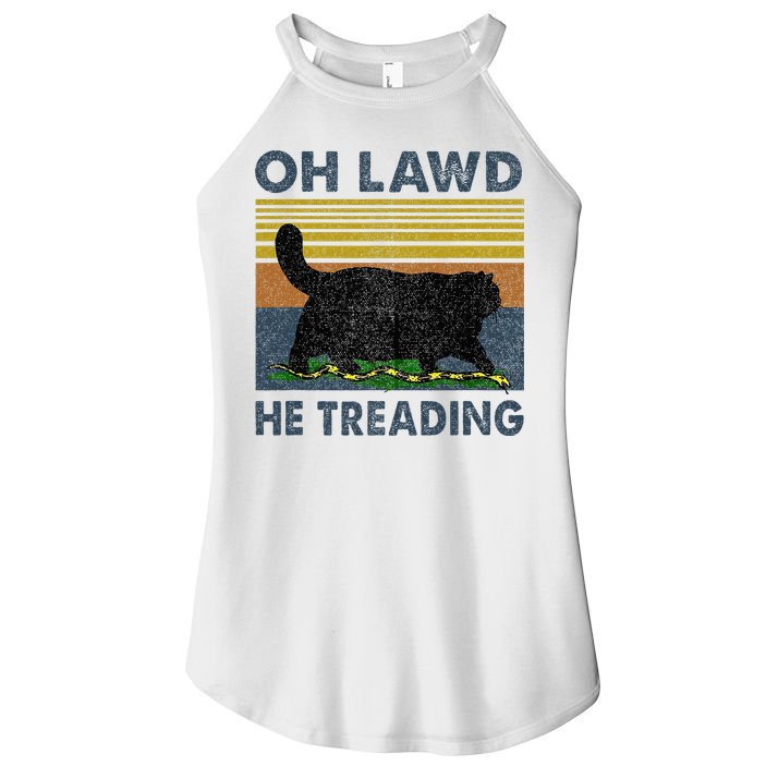 Oh Lawd He Treading Women's Perfect Tri Rocker Tank