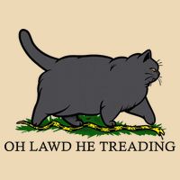 Oh Lawd He Treading Funny Fat Cat Zip Tote Bag