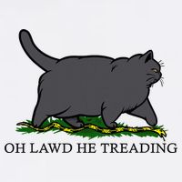 Oh Lawd He Treading Funny Fat Cat Doggie Tank
