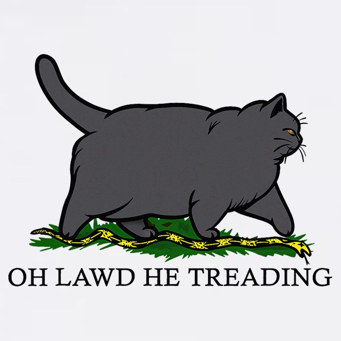 Oh Lawd He Treading Funny Fat Cat Doggie Tank