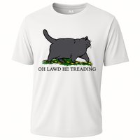 Oh Lawd He Treading Funny Fat Cat Cooling Performance Crew T-Shirt