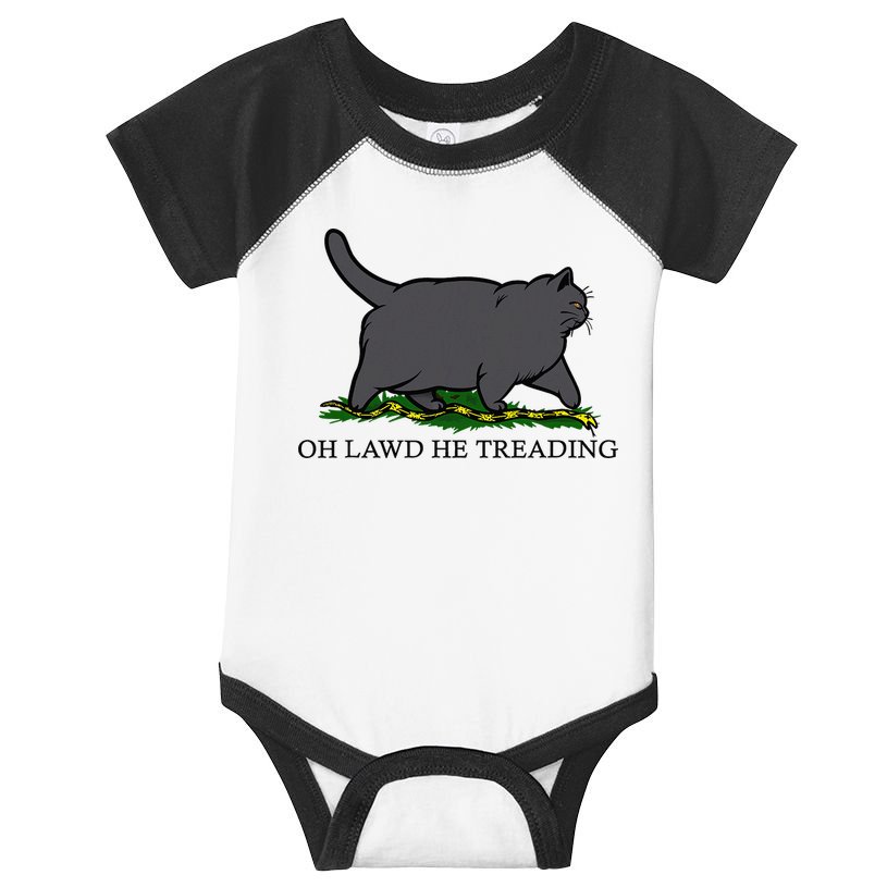 Oh Lawd He Treading Funny Fat Cat Infant Baby Jersey Bodysuit