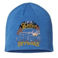 Offroading Life Is Better Offroad 4x4 Adventure Vintage Sustainable Beanie