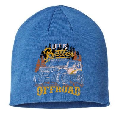 Offroading Life Is Better Offroad 4x4 Adventure Vintage Sustainable Beanie