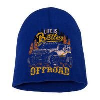 Offroading Life Is Better Offroad 4x4 Adventure Vintage Short Acrylic Beanie