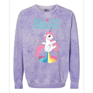 Our Love Is Magical As Unicorn Farts For Friends And Couples Gift Colorblast Crewneck Sweatshirt