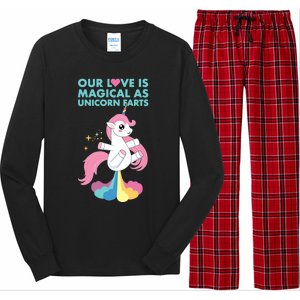 Our Love Is Magical As Unicorn Farts For Friends And Couples Gift Long Sleeve Pajama Set