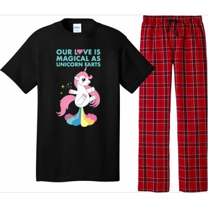 Our Love Is Magical As Unicorn Farts For Friends And Couples Gift Pajama Set