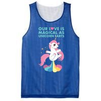 Our Love Is Magical As Unicorn Farts For Friends And Couples Gift Mesh Reversible Basketball Jersey Tank