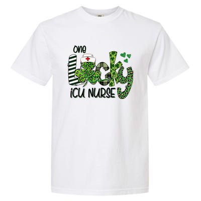 One Lucky Icu Nurse Shamrock Stethoscope St Patricks Day Gift Garment-Dyed Heavyweight T-Shirt