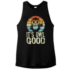 Owl Lover Its Owl Good Funny Owl Pun Ladies PosiCharge Tri-Blend Wicking Tank