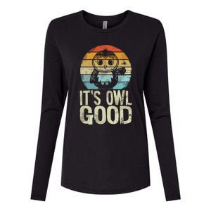 Owl Lover Its Owl Good Funny Owl Pun Womens Cotton Relaxed Long Sleeve T-Shirt