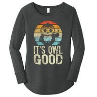 Owl Lover Its Owl Good Funny Owl Pun Women's Perfect Tri Tunic Long Sleeve Shirt